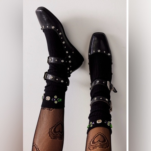 Free People Shoes - Free People Mystic Diamanté Flats Size 6.5 New